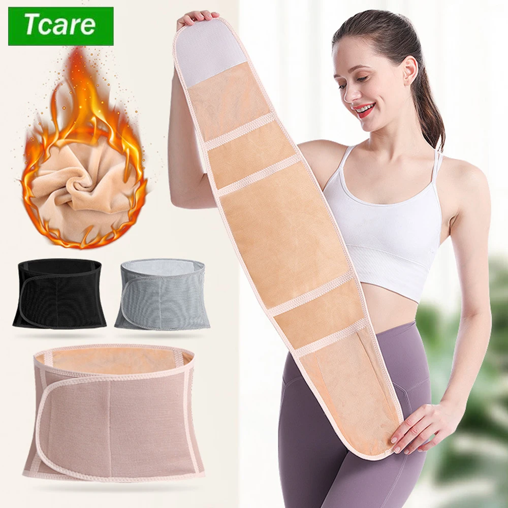 

Tcare Winter Waist Warmer Heating Belt Thicken Thermal Knitted Velvet Fleece Waist Warmer Belly Protector Abdominal Protector