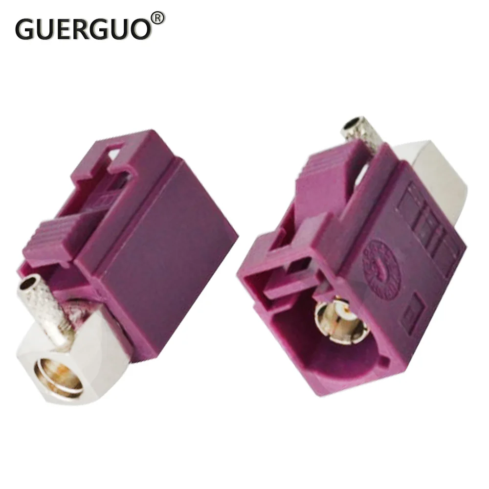 100PCS Fakra D Male Female Jack Plug Universal  Connector Soldering RF Coaxial Wire Connectors for RG316 RG174 Pigtail Cable