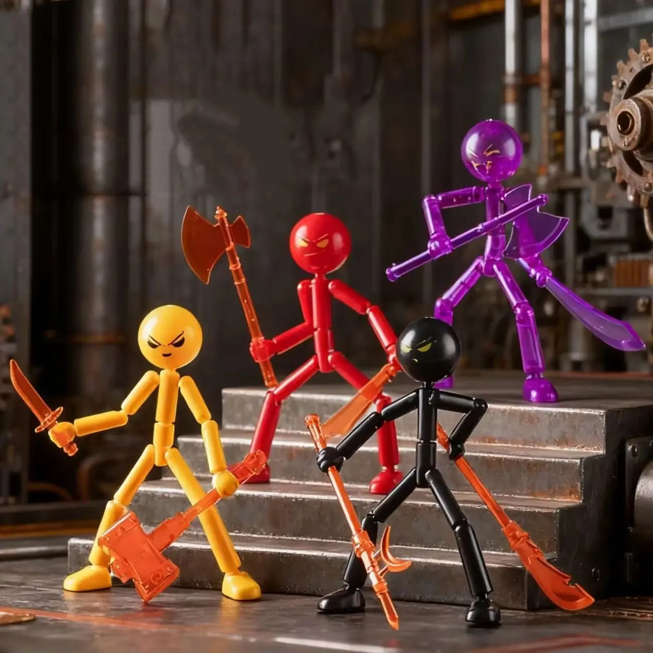 Figura de acción articulada de hombre de palo, figura de luchador, adorno de acción, figura de palo ensamblable DIY, decoración de escritorio, regalo