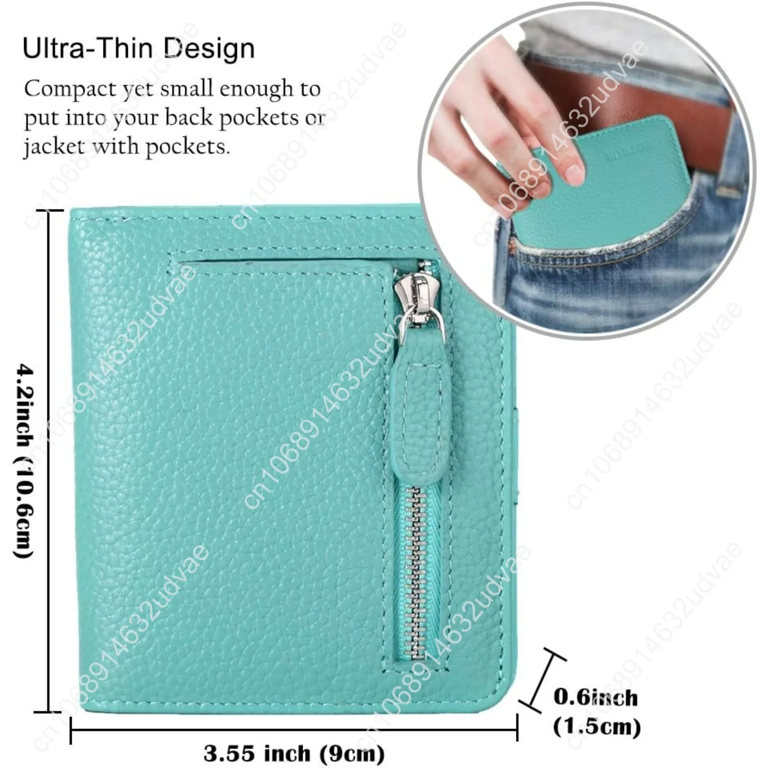 FUNTOR Small Wallets for Women, Ladies Small Compact Bifold Pocket RFID Blocking Genuine Leather Wallet for Women