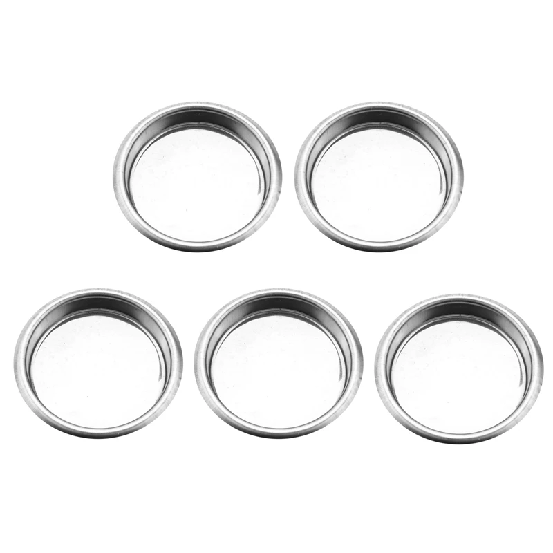 5X 58Mm Coffee Machine Blank Filter/Stainless Steel Backwash Cleaning Blind Bowl Coffee Machine Accessories