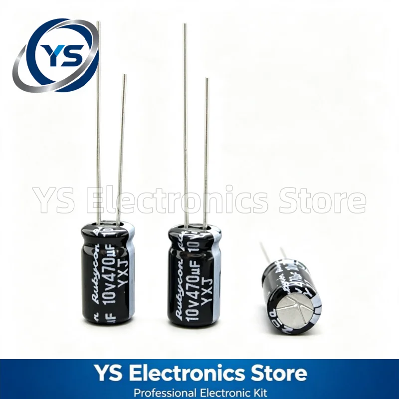 Rubycon YXJ Series 10V470UF 6.3x11mm 10YXJ470M6.3X11 10V 470UF 470UF10V Electrolytic Capacitor Brand New Genuine Capacitors 20%
