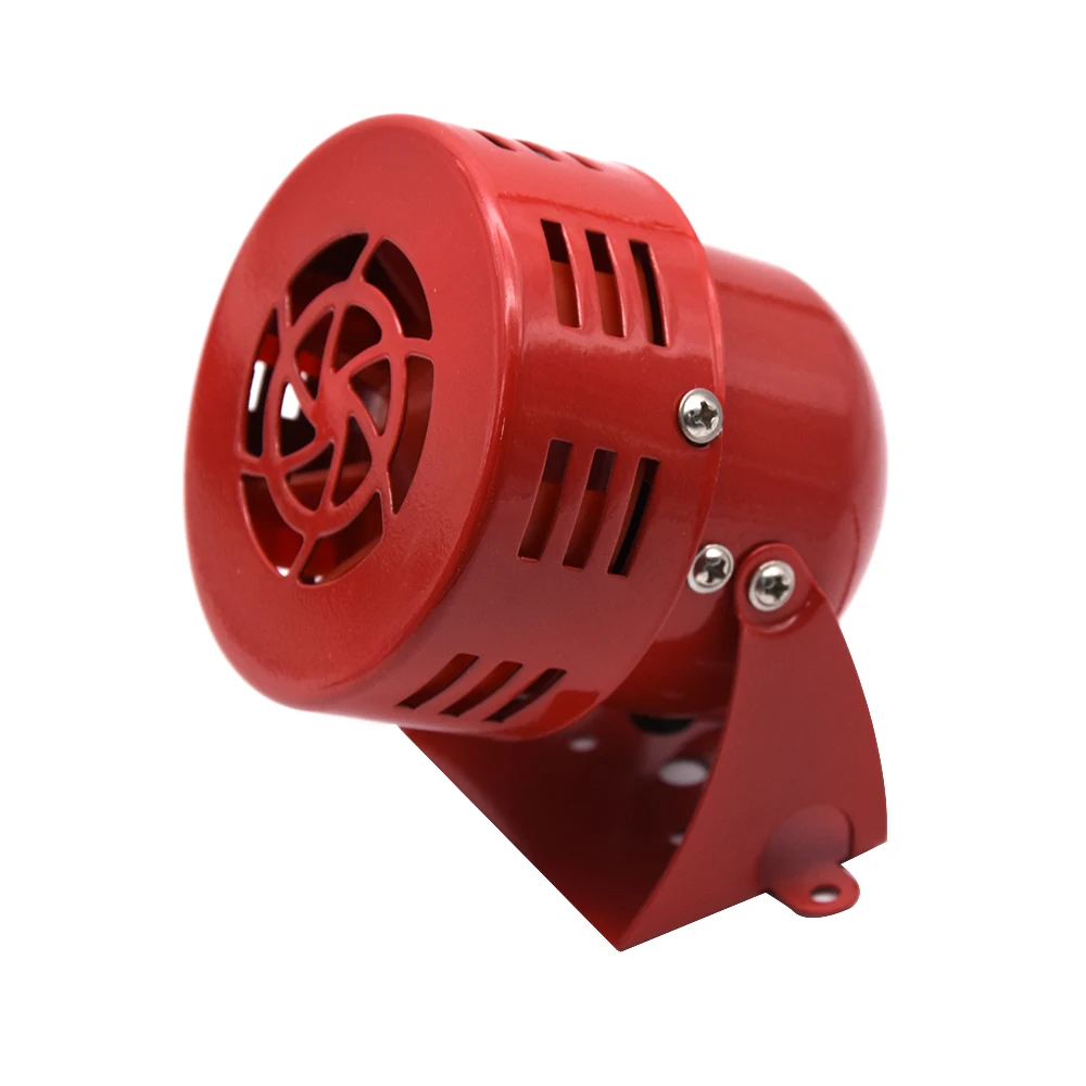 RED Air Raid Siren Horn Alarm 110dB Driven Air Raid Siren Horn Alarm Loud Air Horn for Car Boat Truck Speaker Retro Siren Horn