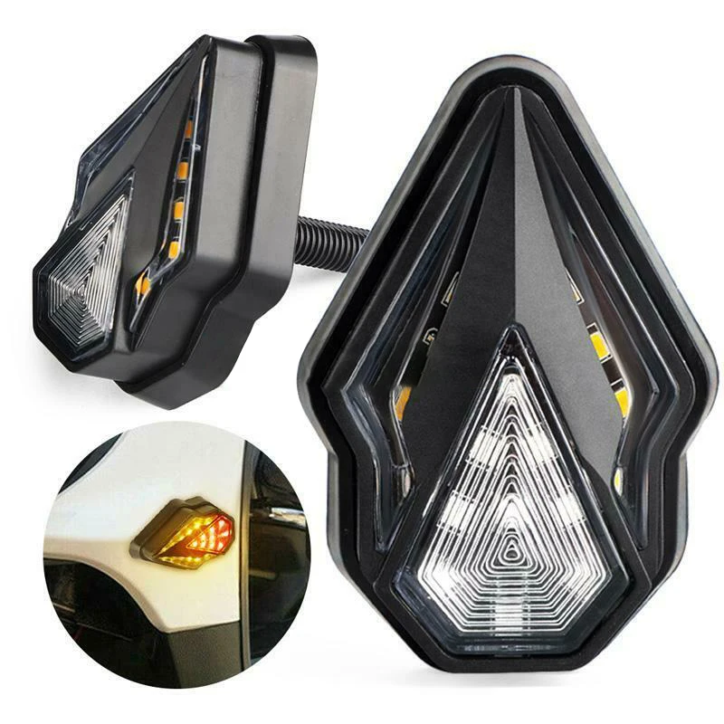 2PC Universal Motorcycle LED Turn Signal Light Flush Mount Blinker Flashing Light Daylight Indicator Lamp Motorcycle Accessories