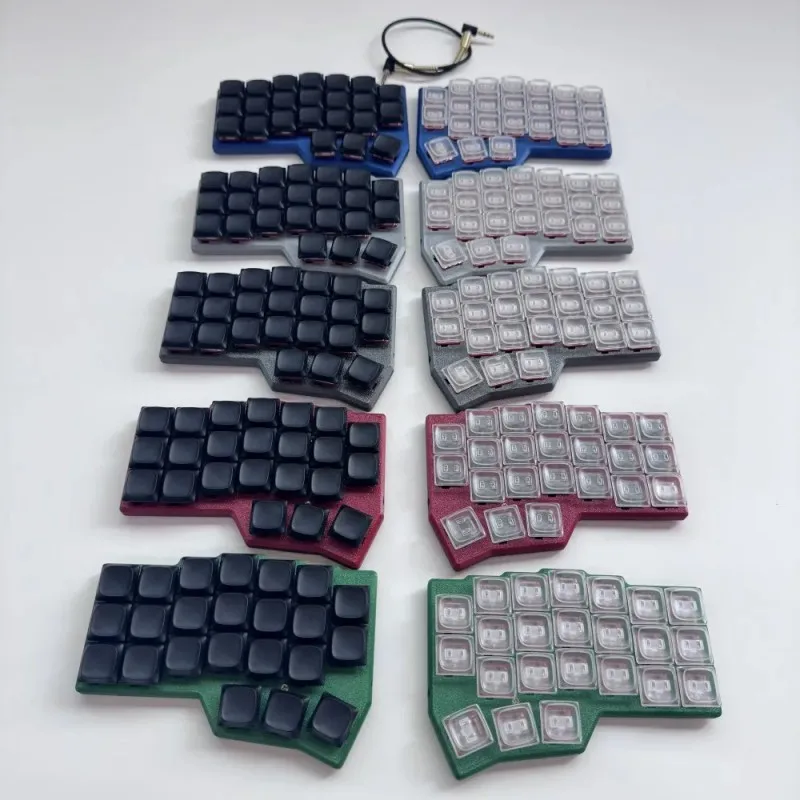 لوحة مفاتيح مقسمة من Corne V4.1 مخصصة 3X6 سلكية رفيعة للغاية أحادية الوضع RGB قابلة للتبديل السريع لألعاب البيئة تصميم Choc Axis Pig Nose Kit