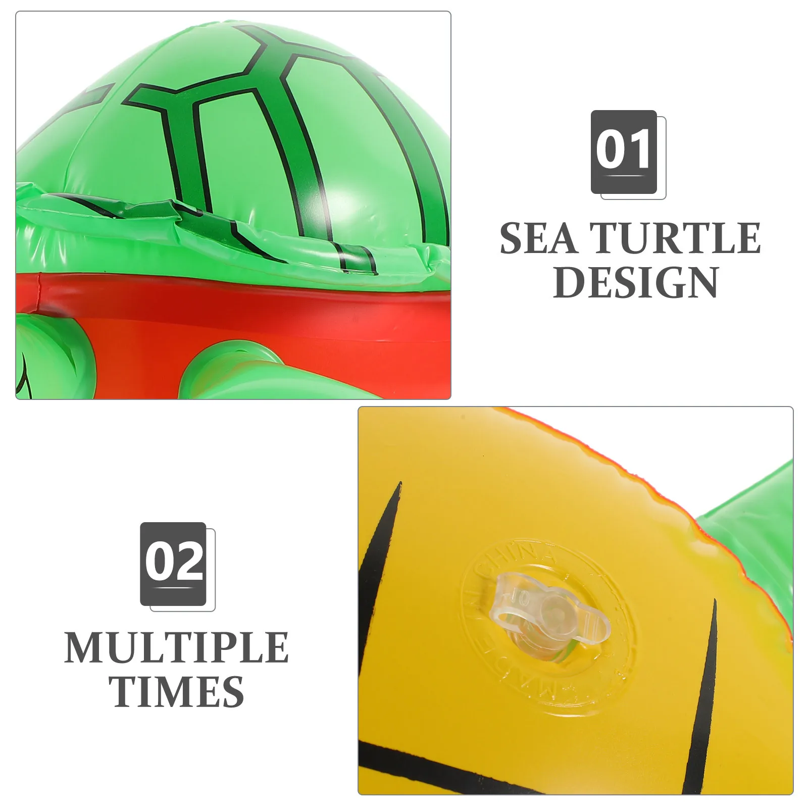 

Inflatable Turtle Balloons Durable PVC Easy Inflate Deflate Ideal for Swimming Pools Beaches Outdoor Camping Party Favors