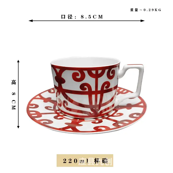 3 Color Ceramic Plate Hand-Painted Red Art Creative Round  Tableware Dinner Plates Set Charger Plates for Wedding Pasta Plate - Image 6