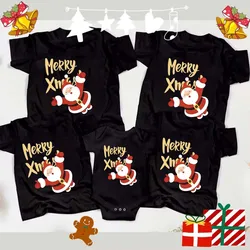 Merry Xmas Matching Family Christmas Shirts Family Christmas Shirts Xmas Tees Father Mother Kids T-shirt Baby Romper