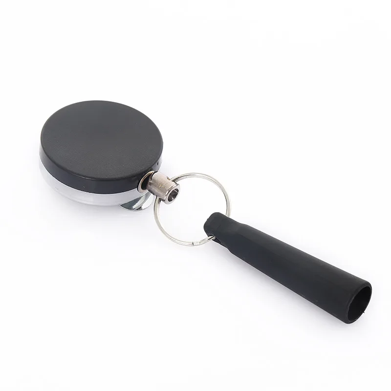 Camping Heavy Duty Retractable Pen Pull Holder Reel Carpenter Pencils Anti Lost Rope Key Ring Chain Belt Clip