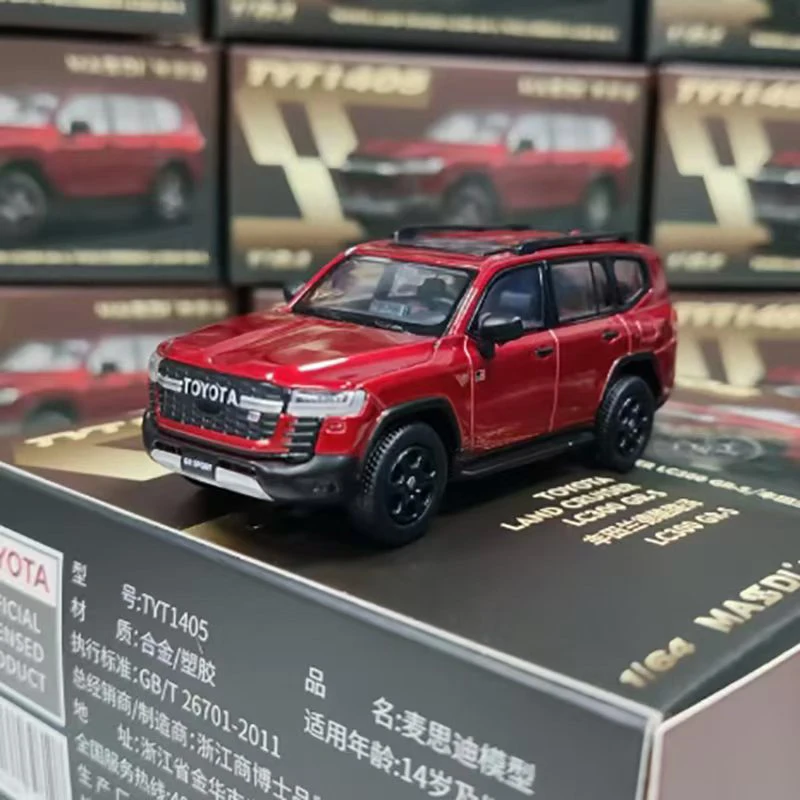 Massdi 1:64 Scale Toyota Land Cruiser LC300 GR-S TYT1400 TYT1401 Simulation Alloy Car Model Collectible Gift Souvenir Display