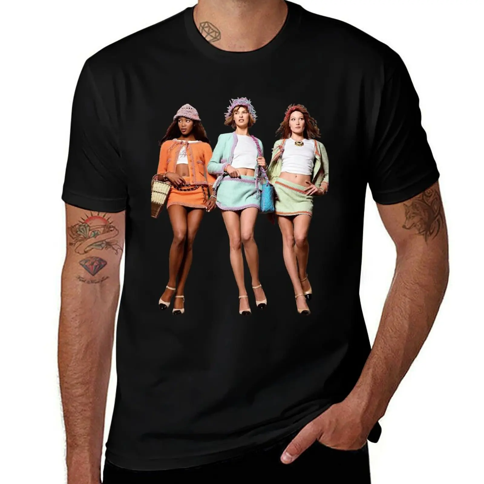 

For Men Women Naomi Campbell Beautiful Awesome For Movie Fans T-Shirt Casual Simple Design Short Sleeve Shirt