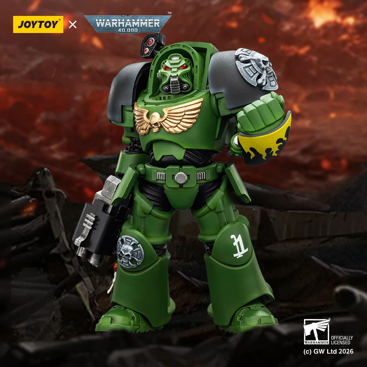 【In stock】Original JOYTOY Warhammer 40K Salamanders Terminator 1/18 Action Figure Toy Collection view 4