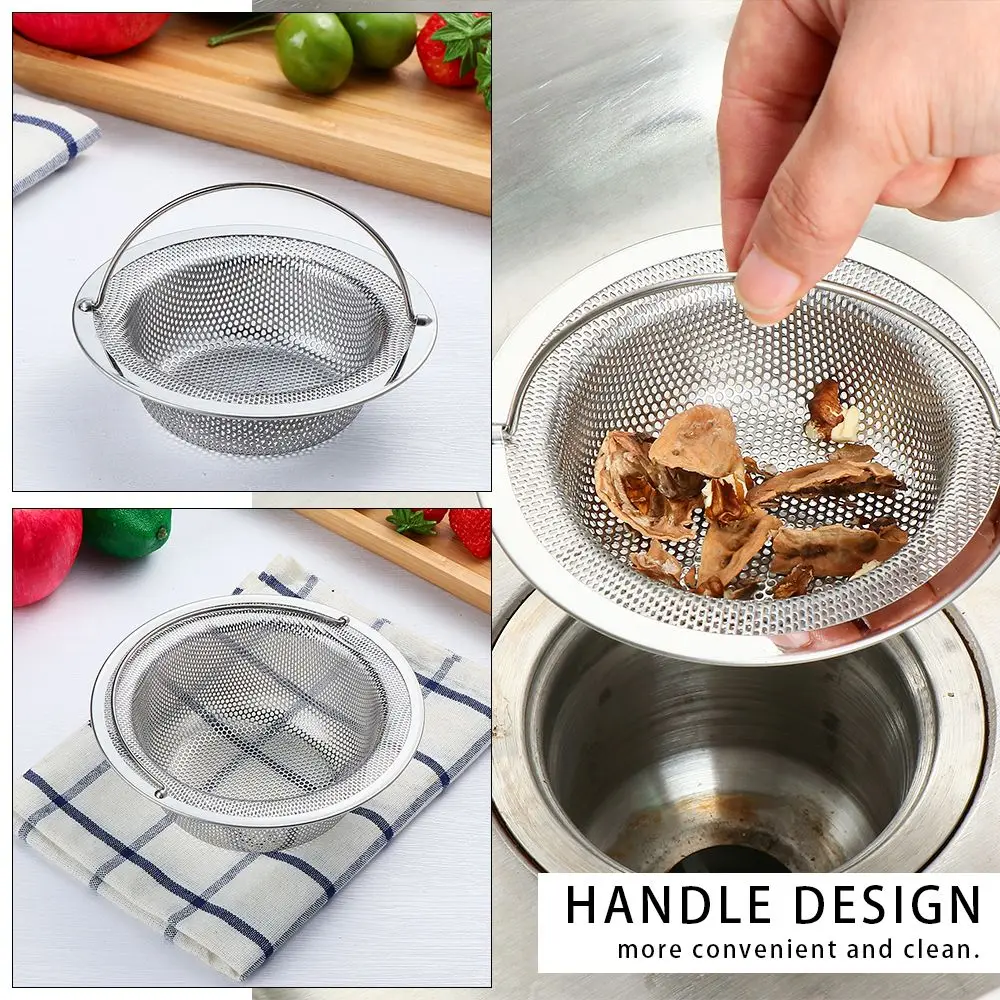 Useful Upgrade Stainless Steel Cleaning Mesh Stuff Cover Food Hair Stopper Colander Plug Filter Basket Sink Strainer