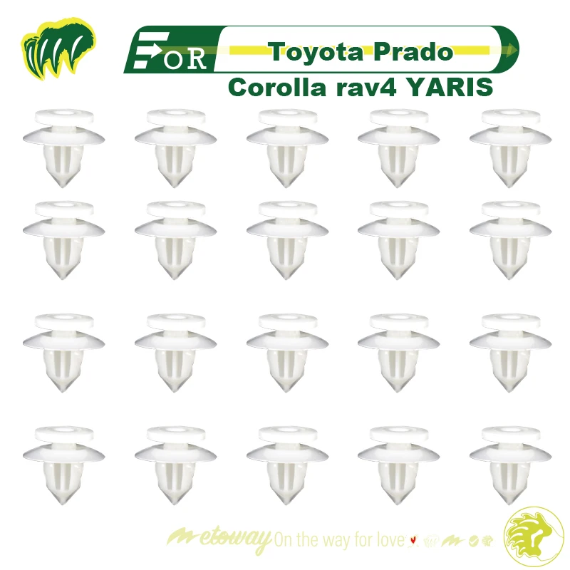 

20pcs Buckles For Toyota Prado Corolla rav4 YARIS Lower Guard Board Buckle AB Pillar Buckle Car Door Panel Skirt Edge Buckle