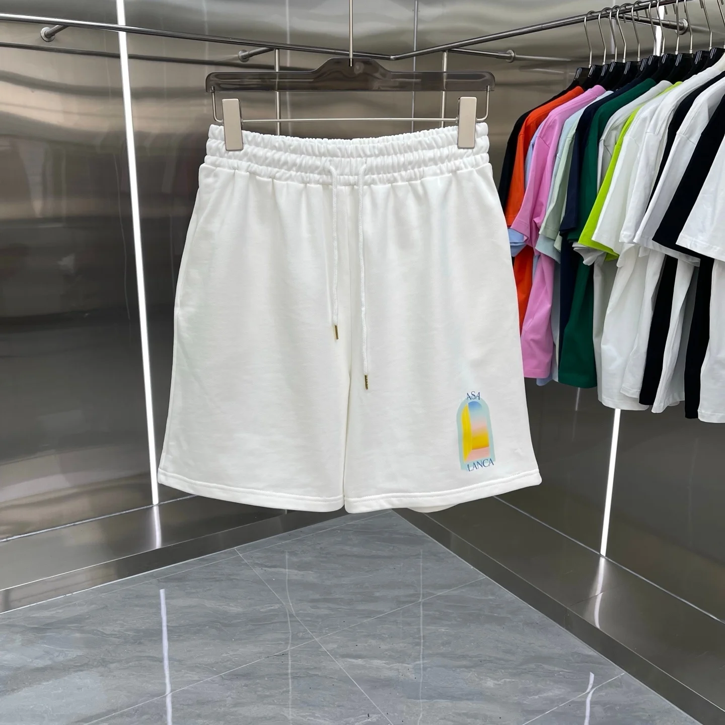 

Повседневные универсальные мужские шорты с буквенным принтом, свободного кроя, модные, молодежные, летние, хлопковые, прямые шорты-бермуды