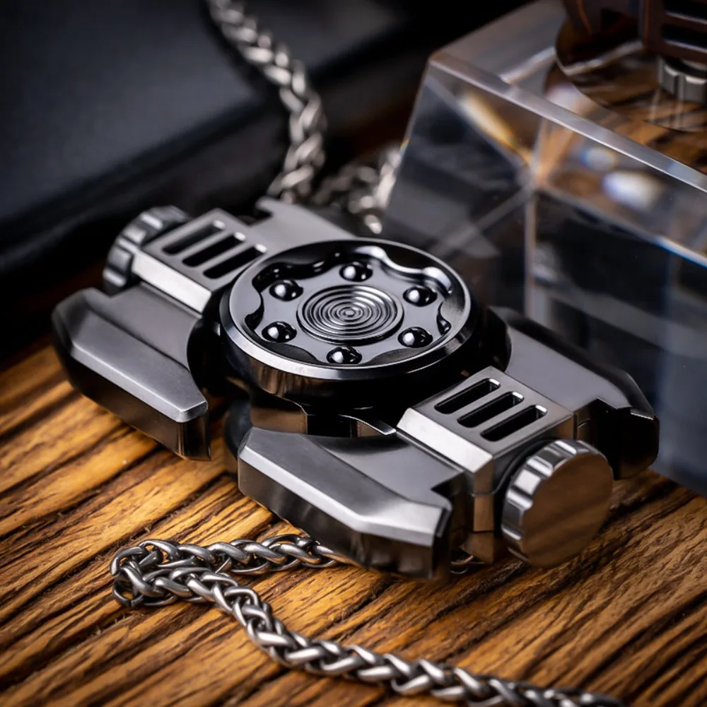 Black Mirror EDC Tomahawk Mechanical Metal Rotating Composite Fidget Spinner Decompression Toy