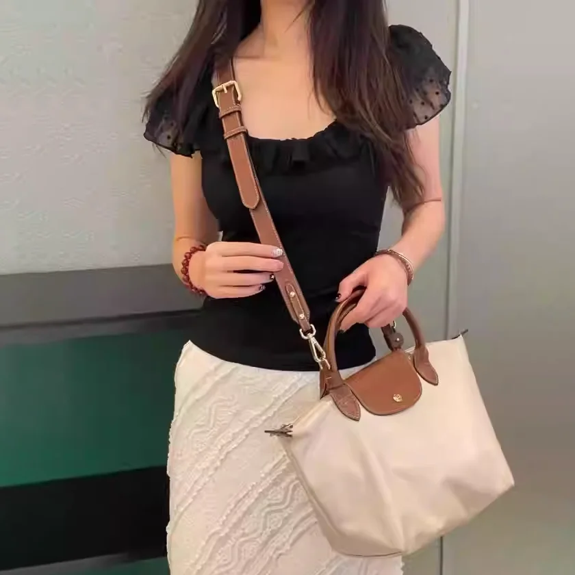 Leather Bag Shoulder Strap for Longchamp Terra Short Handle Small Bag Modification Without Punching Strap Bag Accessories