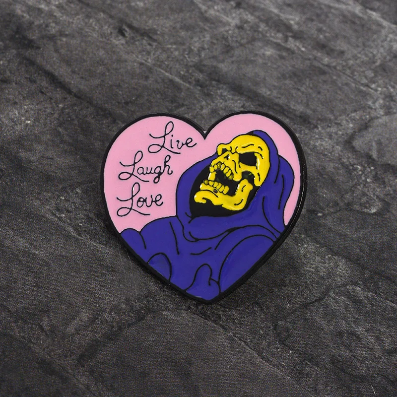 

Cartoon Love Skeleton Wizard Drip Oil Alloy Enamel Pins Brooches Lapel Backpack Badge Jewelry