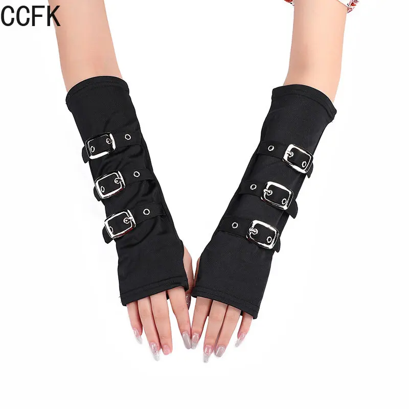 Y2k Grunge Accessories Gothic Gloves Punk Rock Rivet Fingerless Mittens Scene Emo Cosplay Harajuku Techwear Accessories Fashion