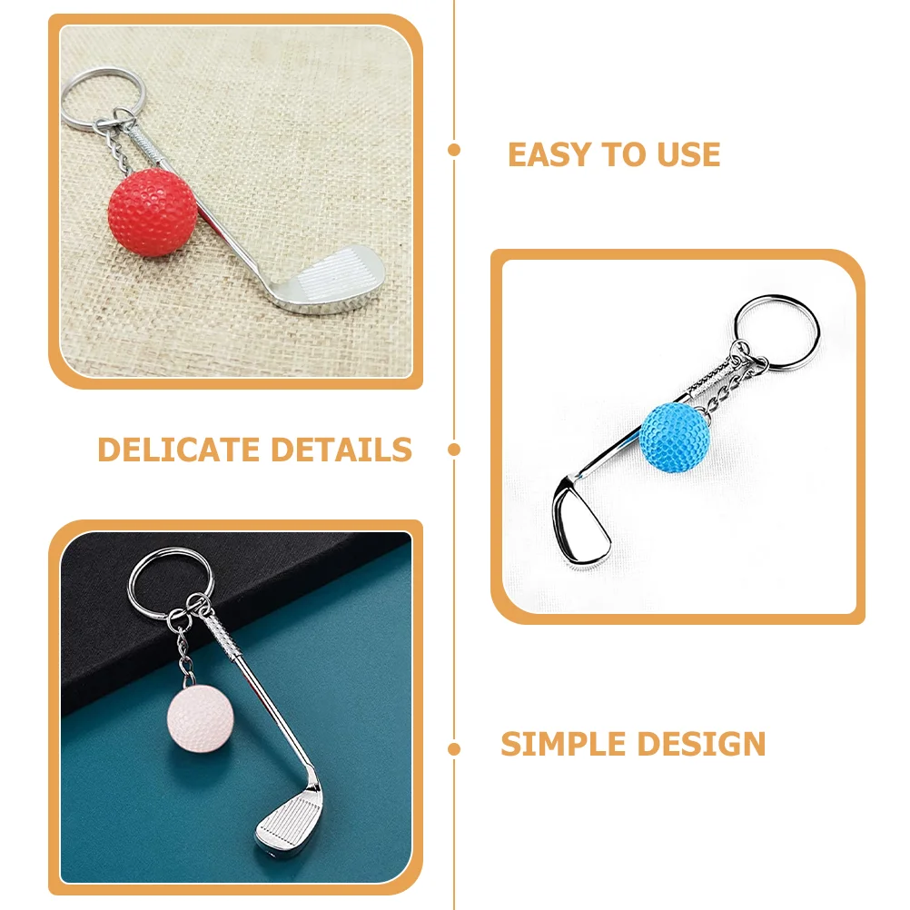 3 Pcs Sports Decor Golf Keychain Themed Keychains Decorative Balls Decorate Golfs Gift for Lover