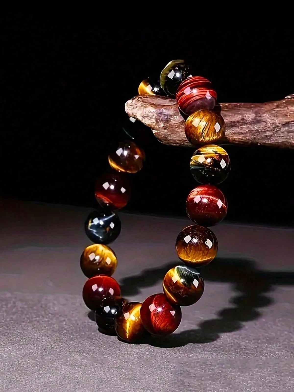 Natuurlijke kleurrijke tijgeroog stenen armband Cat Eye stenen armband is een geweldig cadeau voor zowel mannen als vrouwen