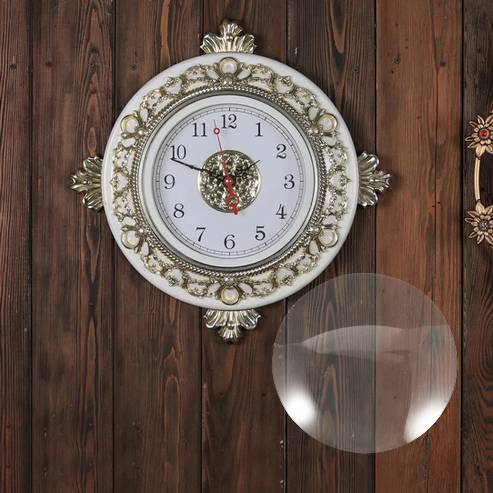 

6.5 Inch Glass Dome Clock Front Cover Round Transparent Panel for Wall Clock Replacement Clear Glass Face for Home Decoration