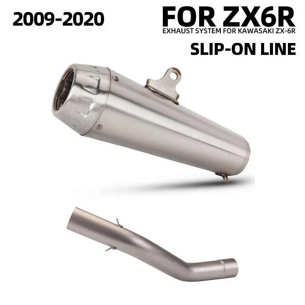 

ZX6R Exhaust Muffler For Kawasaki ZX-6R ZX636 2009-2020 ZX10R ZX-10R 2011-2020 Motorcycle Slip on Line Exhausts Pro Race Tube