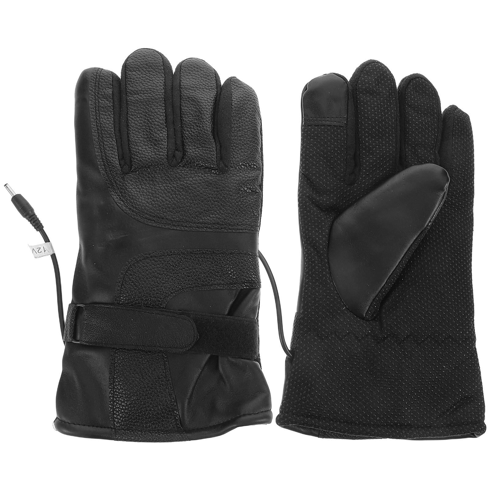 

Electric Heated Gloves 12V Adjustable Warm PU Material Cold Weather Motorcycle Cycling Snowmobile Gloves Men Women Thermal