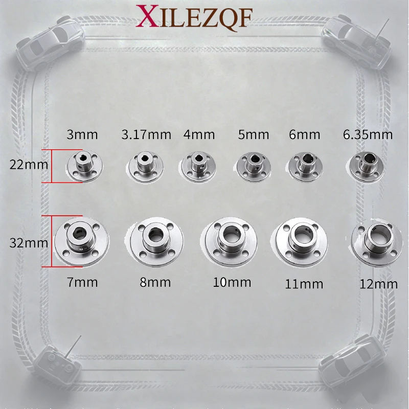 8mm Rigid Flange Coupling, DIY Metal Convex Flange Plate Shaft Coupler, Motor Axis Connector