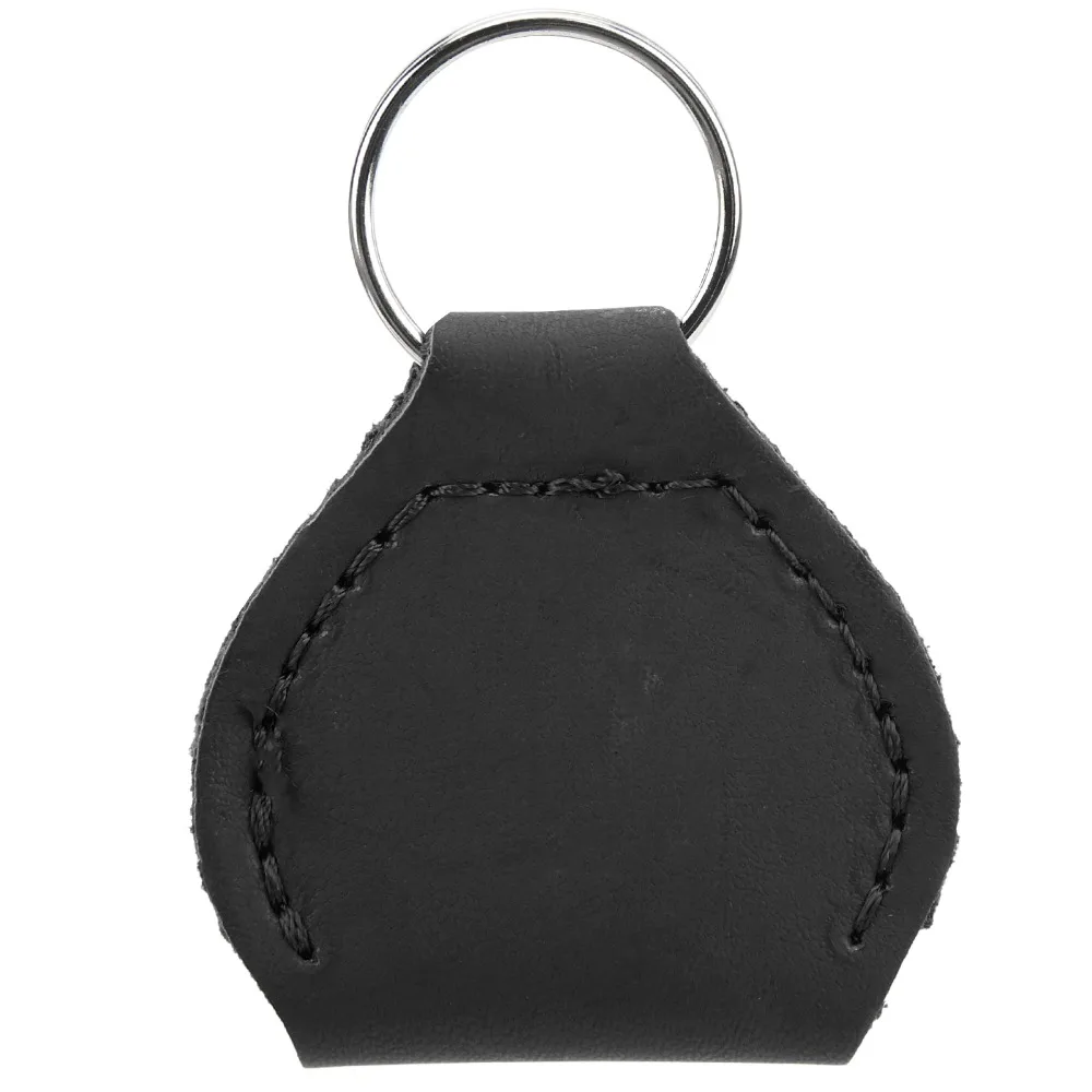 3PCS PU Leather Leather Guitar Picks Keychain Black/Coffee color Snap Open Closure Keychain Coin Holder Snap Open Key Case