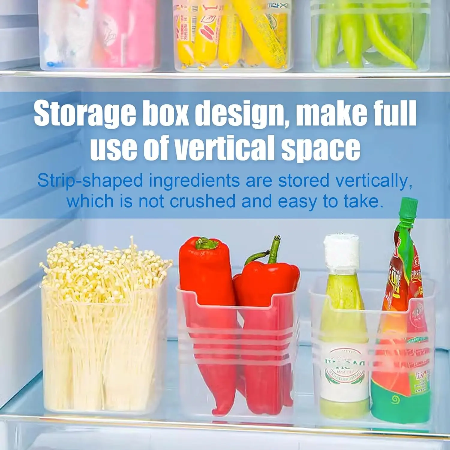 Fridge Door Storage Box Food Fresh Refrigerator Organizer Bin Food Container Kitchen Fruit Spice Vegetable Box Shelf Basket