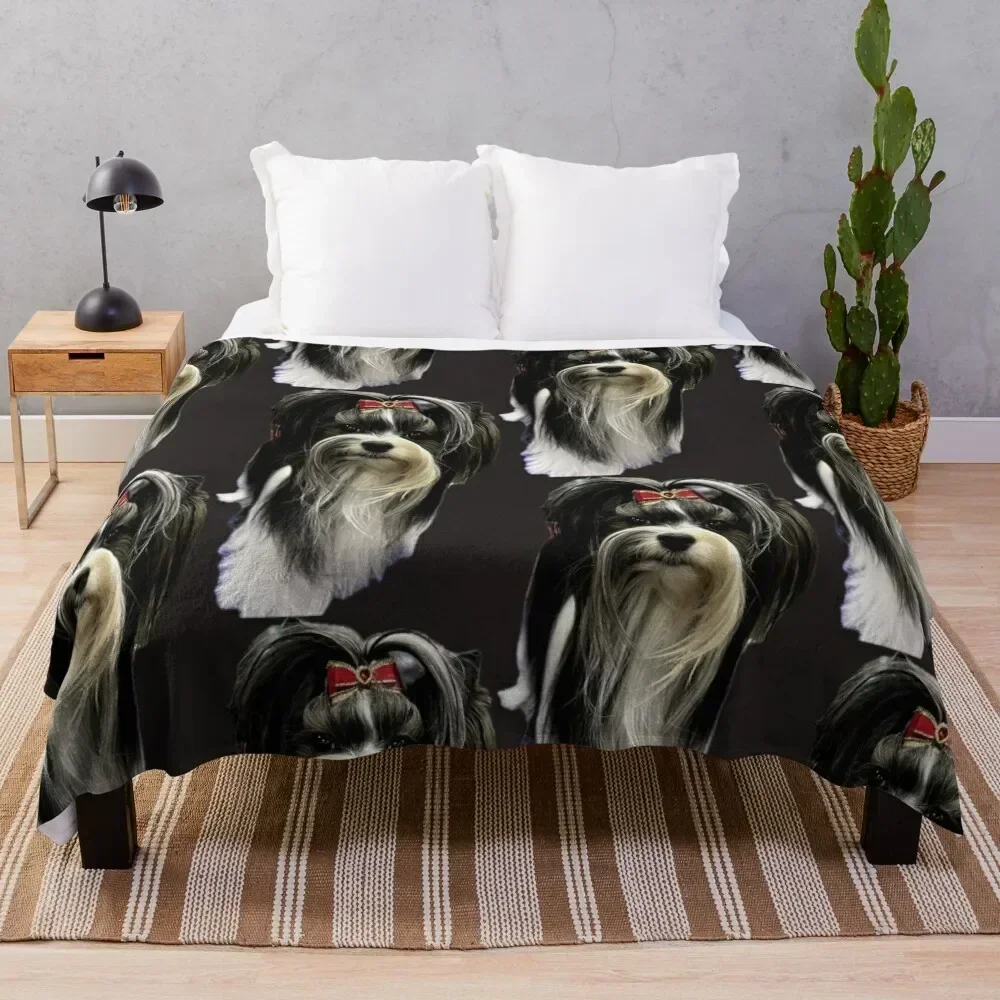 

Beautiful Biewer Terrier Throw Blanket Heavy Hair Luxury St decorative Blankets