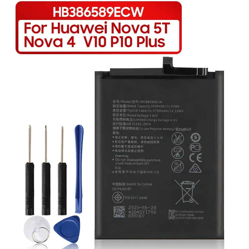 

Сменный аккумулятор HB386589ECW для Huawei Honor 8X 20 20S P10 Plus Play Mate 20 Lite Nova 3 3i 4 5T Maimang 7 V10 HB386590ECW