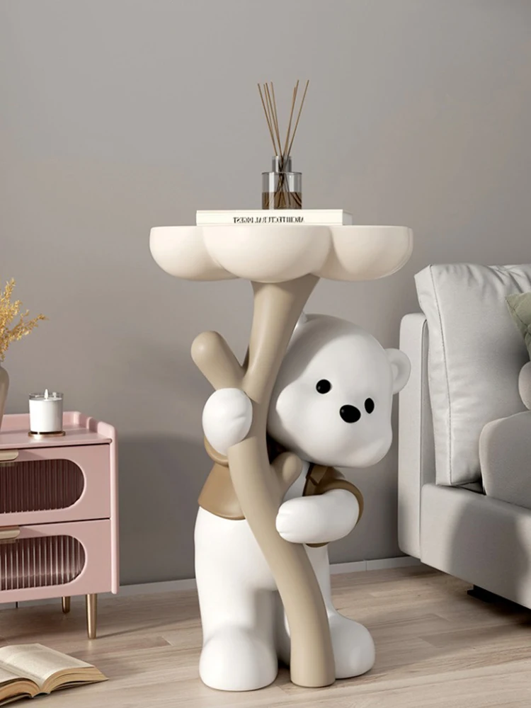 Cute Flower Bear Sculpture For Home Decor,Statue,Living Room,TV Cabinet,Sofa Side,Tea Table,Floor Decoration,Customized,62cm