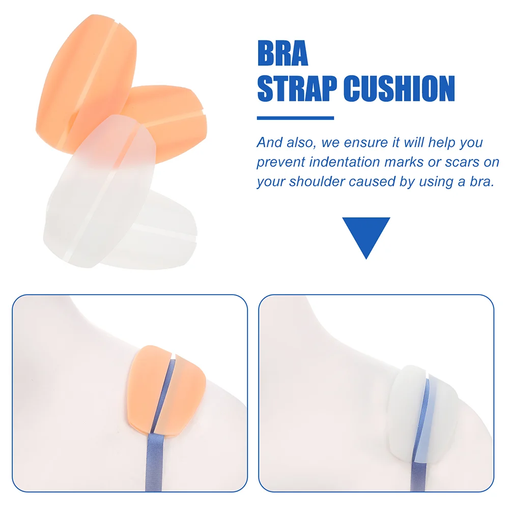 4 قطعة منصات الكتف سيليكون حزام شفاف وسائد النساء حمالات الصدر اكسسوارات المضادة للانزلاق ملابس داخلية مريحة بقع القيادة #4