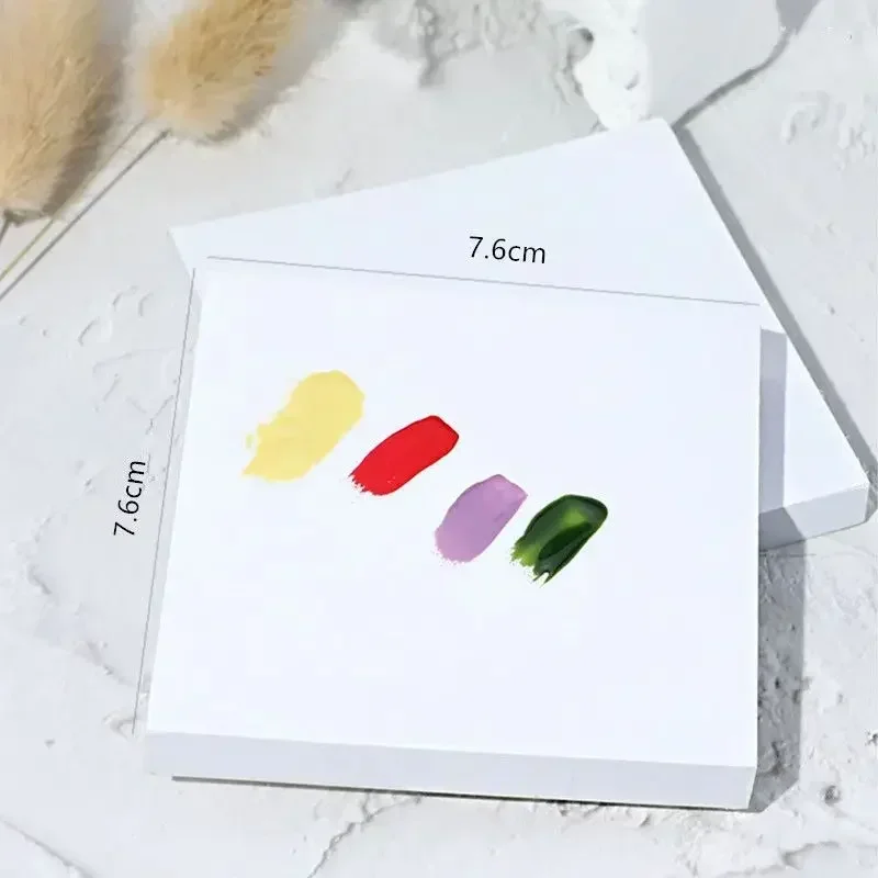 50 piezas de papel desechable para teñir, paletas de uñas desgarrables, bandeja de mezcla de colores de esmalte, tablero de exhibición impermeable 4