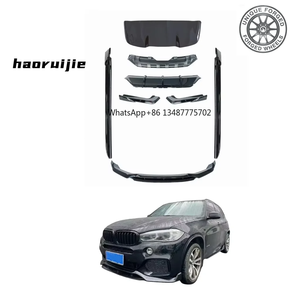 26style Black Knight Aero Kit for BMW X5 F15 M Tech M Sport Tuning Body Kit Conversion Kit Front Lip Diffuser Spoiler