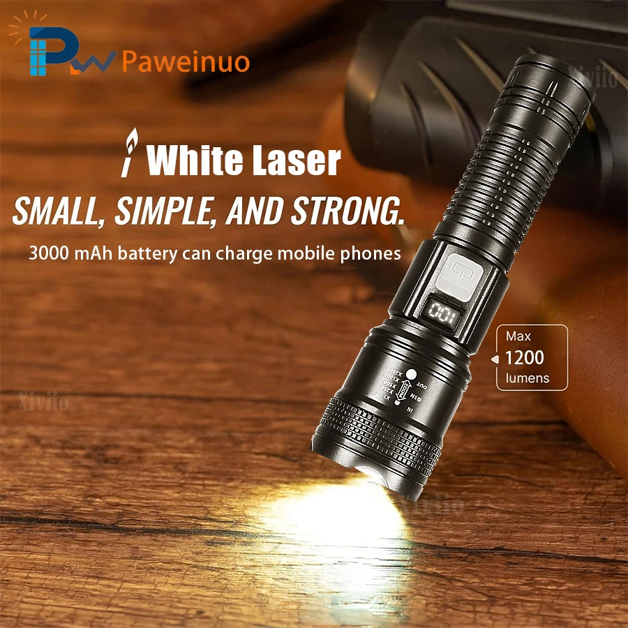 

Мощные светодиодные фонарики со встроенной батареей Type-C, перезаряжаемый фонарь с зумом, тактический фонарь с лазерным указателем, фонарь для кемпинга