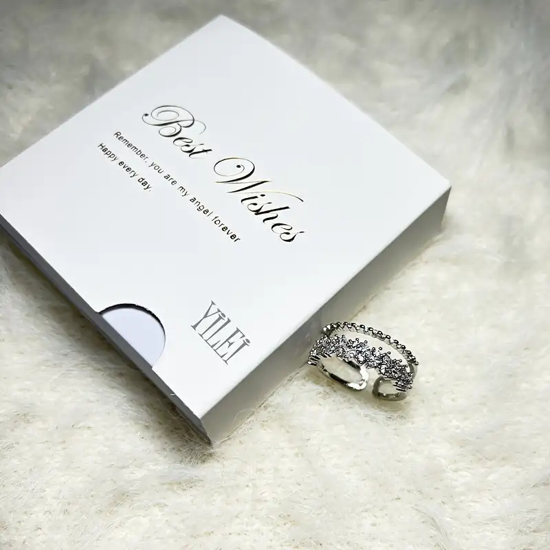 

1pc Elegant Double-Layered Synthetic Zirconia Ring for Women, Sparkling Open-End Adjustable Band, Alloy Base, Versatile for Dail