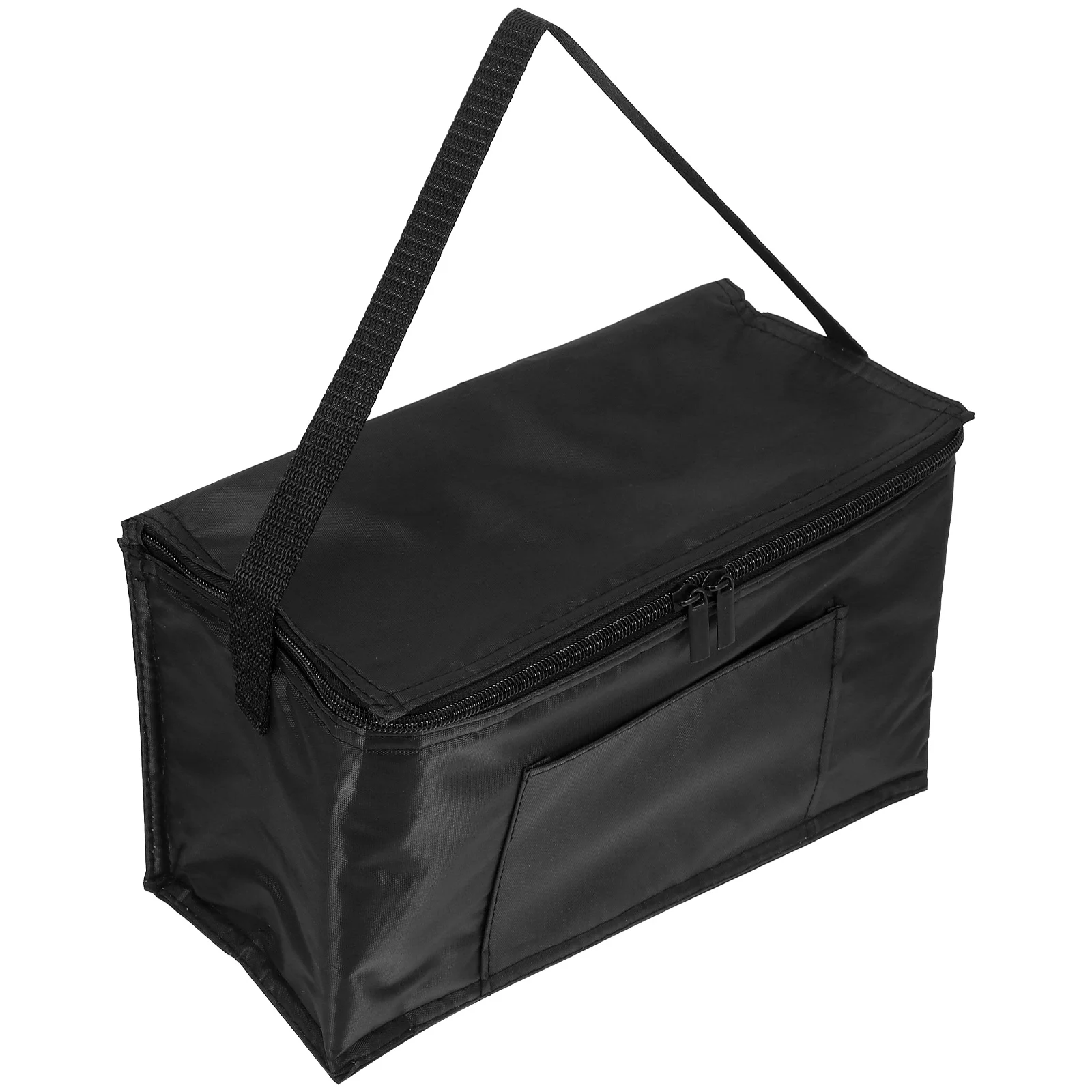 

Refrigerated Ice Pack Lunch Bag Black Non-woven Carrying Bags Large Capacity Cooler Food Outdoor Picnic Camping Travel Portable