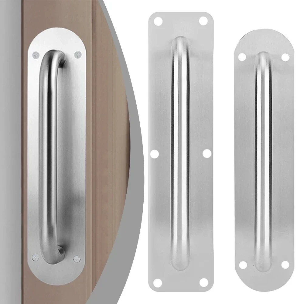 Stainless Steel Door Handle Silver Sliding Door Handle Furniture Pulls Kitchen Cabinet Handle Pull And Push Door Hardware