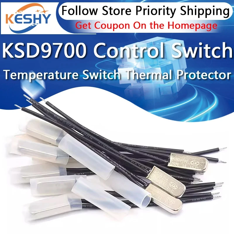 

KSD9700 Temperature Control Switch Temperature Switch Thermal Protector 5A Metal Normally Open Normally Closed KSD9700