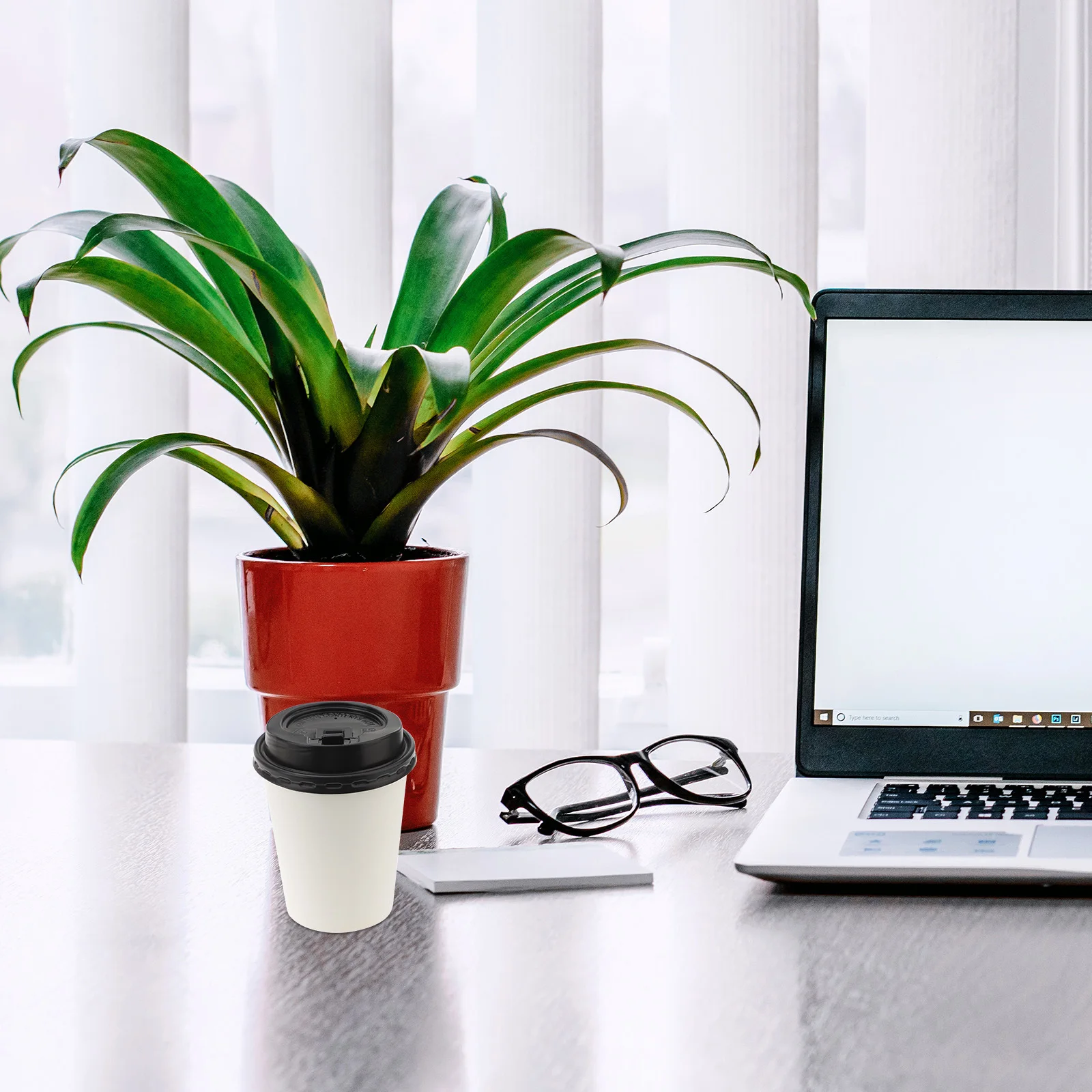 

Disposable Coffee Cups with Lids 50pcs 280ml 350ml Insulated Takeaway Paper Cups Double Layer Treated Tableware