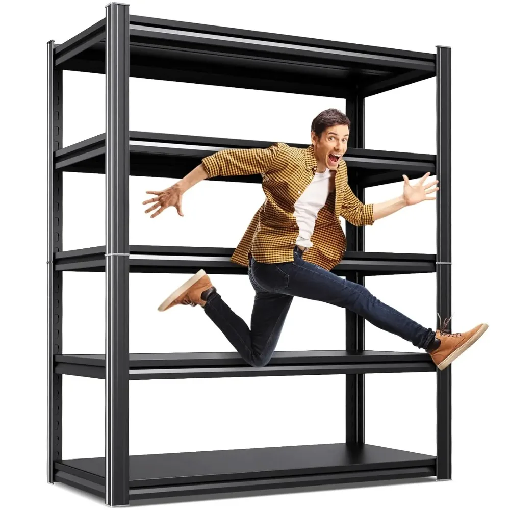 

71.2''H Storage Shelves, 2500lbs Garage Shelving,Adjustable Heavy Duty Shelving Unit,5T Tall Garage Shelves，Metal, Customized
