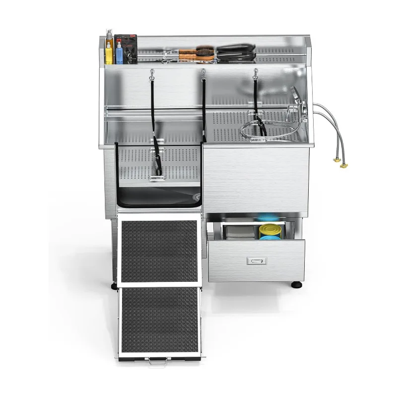 

Durable 304 stainless steel pet bath Stainless steel pet bath Dog bath Pet store universal