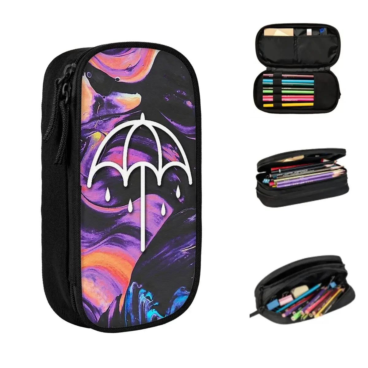 Splash Bmth Umbrella Pencil Cases Large Capacity Pen Bags Pen Box Pencil Pouch For Boys Girls Students Stationery School Office