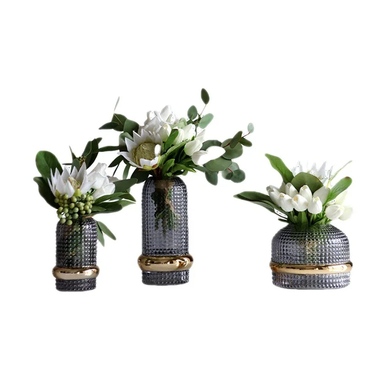 Nordic High-end Luxury Vase Floral Decoration Ornaments Living Room Desktop Designer Porch Home Accessories