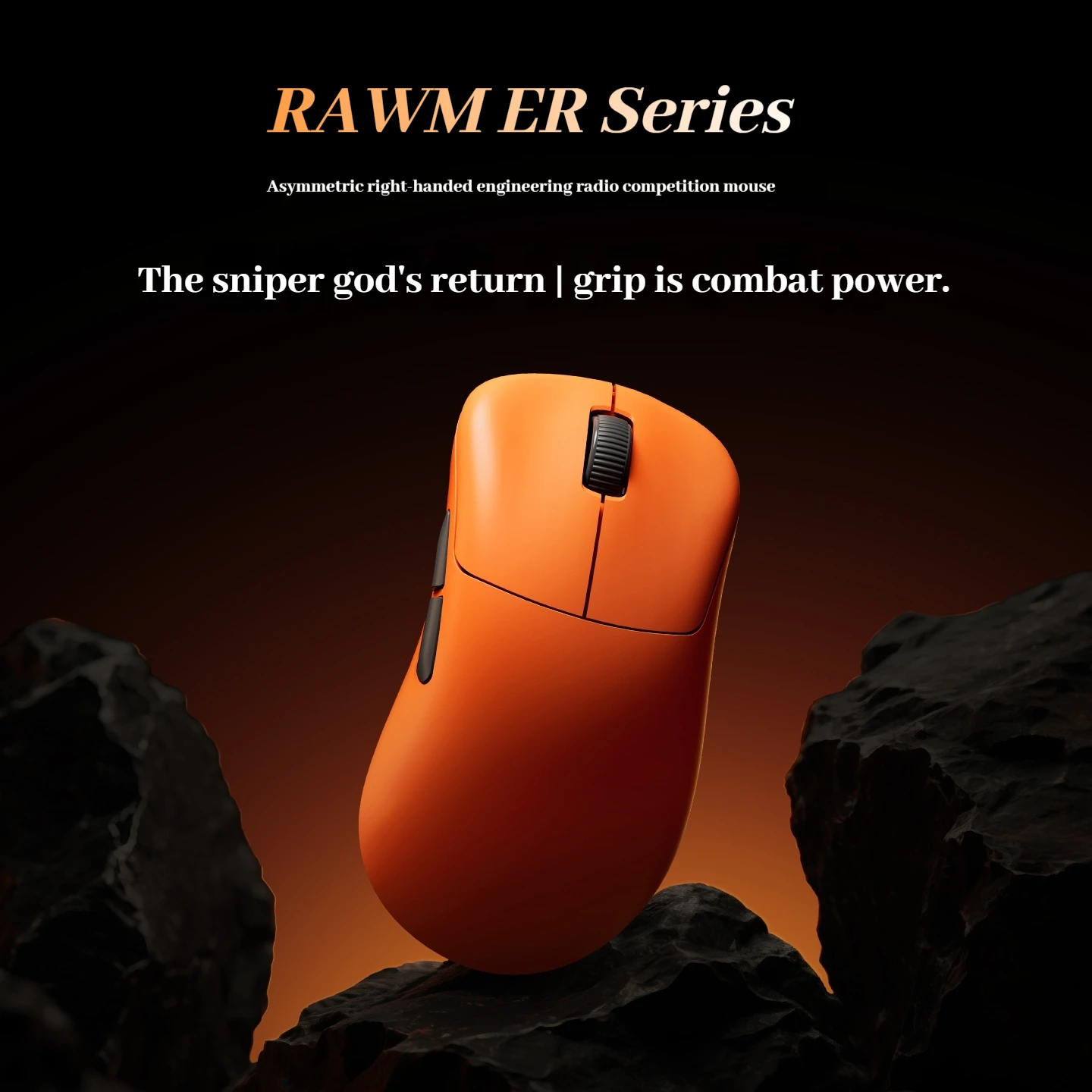 RAWM ER21 Pro Gaming Mouse Tri-mode Wireless 8k Polling Rate Paw3950 Sensor Nordic52840 Lightweight Ergonomics Wireless Mouse