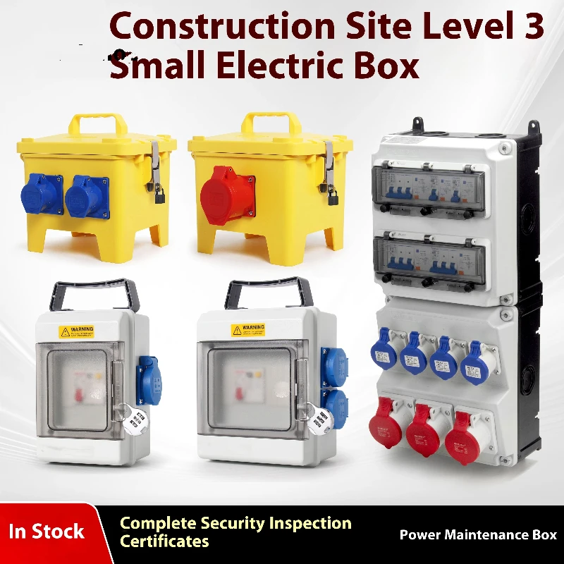 

Construction Site Mobile Electric Box Portable Temporary Maintenance Distribution Box Plug-in and Drainage Industrial Socket Box