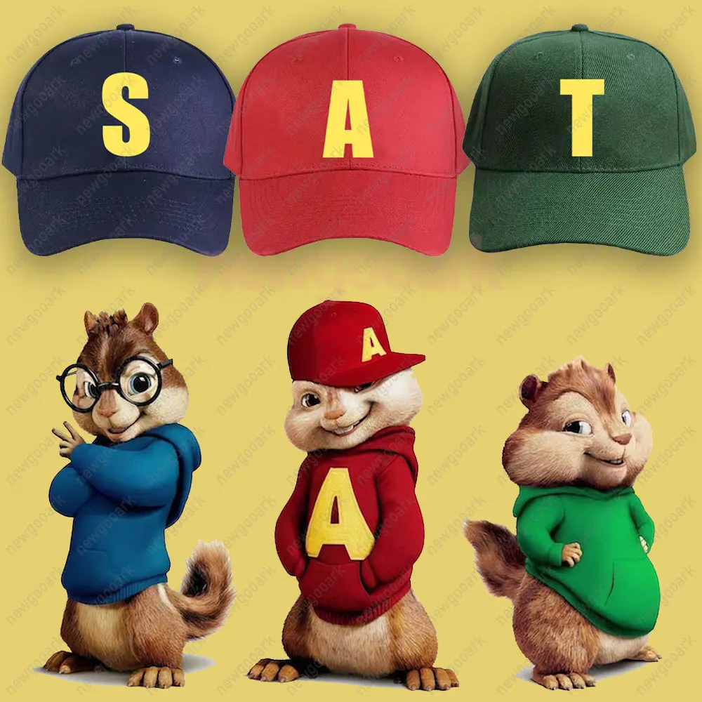 Alvin et les Chipmunks 2025 mode unisexe casquette de baseball décontractée Alvin Chipmunk Halloween dessin animé casquettes réglable chapeau ami cadeau